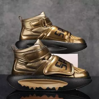Мода осень зима новые модные золотые дизайнерские кроссовки для мужчин увеличивающие рост кроссовки на платформе мужские кроссовки для отдыха мужские кроссовки 39
