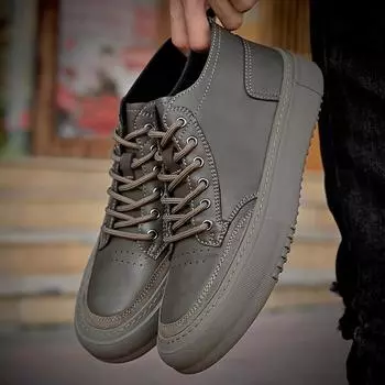 Мода осень зима новые высокие деловые повседневные качественные кожаные мужские ботинки модные ботинки тенденции мягкие подошвы кроссовки мужские ботильоны 38 хаки