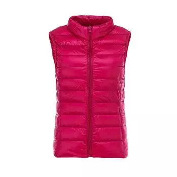 МОДА осень зима новый легкий пуховый жилет женская одежда корейская версия короткий жилет большой размер жилет облегающий легкий пиджак S белый