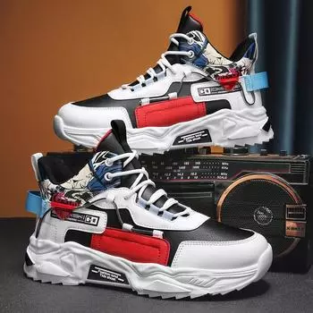 Мода PARZIVAL 2024 Новая мужская обувь осень-зима Мужские брендовые кроссовки Кроссовки для бега Повседневная обувь с высоким берцем Zapatillas Hombre Прямая поставка 39