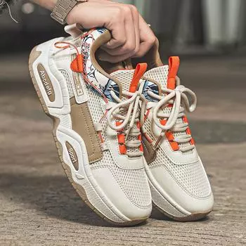 Мода PARZIVAL Man Vulcanize Кроссовки Zapatillas Hombre Дизайнерские Кроссовки Мужские 2024 Сетчатые Повседневные Кроссовки Мужская Обувь Прогулочная Обувь 39 хаки