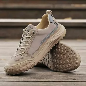 Мода PARZIVAL Мужская парусиновая обувь Весенние мужские кроссовки Повседневная платформа Вулканизированная обувь Мужская противоскользящая обувь для бега на открытом воздухе Zapatillas Hombre 39 хаки