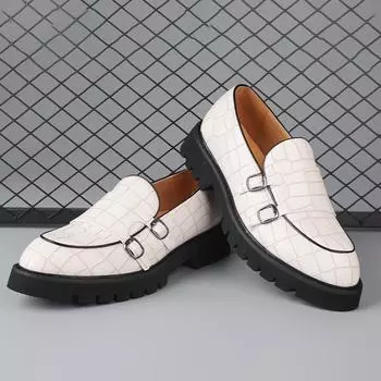 Мода PARZIVAL Мужские кожаные туфли Лоферы Деловая обувь Мужские повседневные мокасины Обувь для вождения Zapatos De Vestir Hombre 38 чёрный