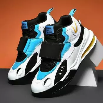 Мода PARZIVAL Новые кожаные мужские туфли Кроссовки Модная повседневная обувь Мужская дышащая баскетбольная спортивная обувь на воздушной подушке Вулканизированная 37