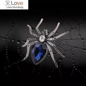 Мода паук кристалл горный хрусталь броши булавка насекомое бижутерия корсаж броши для женщин свадебная вечеринка подарок одежда декор
