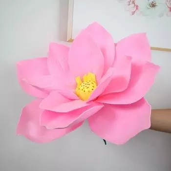 Мода PE гигантский цветок лотоса искусственный большой пенопласт поддельные цветы новый имитация цветка лотоса pink-50cm
