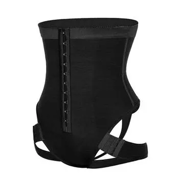 мода Плюс Размер Waist Trainer Body Shaper Tummy Slimming Нижнее белье Трусики-подтяжки для ягодиц Трусики для плоского живота Корректирующее белье для голой задницы 5XL S чёрный