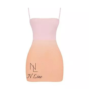 Мода Прямая Добыча Дом CB 24 Сексуальное Мини-платье Градиентного Цвета Рыбий Скелет Эластичная Сетка Gradient XS