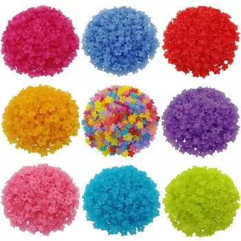 Мода ярких цветов Мода Прозрачные 200 ШТ. Изготовление Ювелирных Изделий Акриловый Цветок Многоцветный 9x4 мм DIY Бусины Шапки Материал Ручной Работы Матовый розы красного