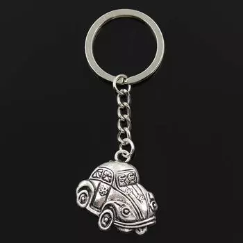 Мода Ретро Классические Автомобили 31x32 мм Подвеска 30 мм Брелок Бронзовый Серебристый Цвет Мужской Автомобиль Подарочный Сувенирный Брелок серебряный