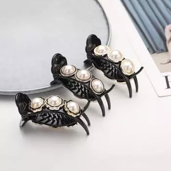 Мода Ретро Шпилька Акула Женская Элегантная Шпилька Французская Шпилька Ювелирные Изделия Черная Шпилька Женский Тенденция