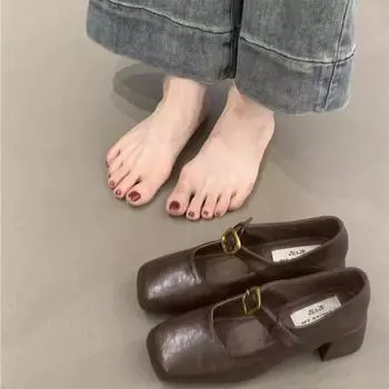 мода ретро стиль JK женские туфли Мэри Джейн модные неглубокие кожаные туфли с бабочкой осенние женские туфли для танцев вечеринка выпускной 35 коричневый