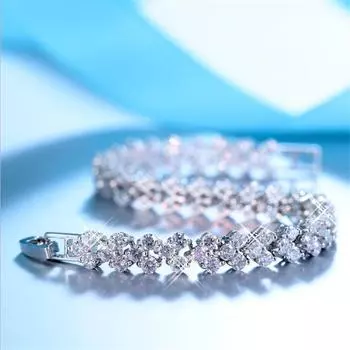 Мода римский стиль женщина кристалл браслет браслет подарки ювелирные аксессуары браслет розового золота