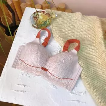 мода Романтичный латекс большая грудь показать маленький тонкий чашка сексуальный плюс чашка нижнее белье регулировка тип анти-большой размер кружевной бюстгальтер 80 розовый