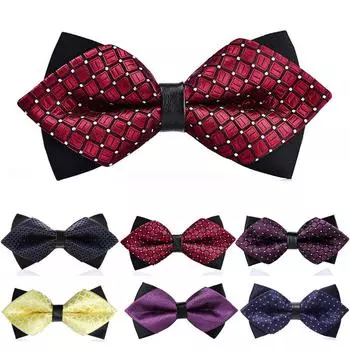 Мода Роскошь Вечеринка Свадьба Острый Угол Мода Бабочка Галстук Деловой Мужской 17