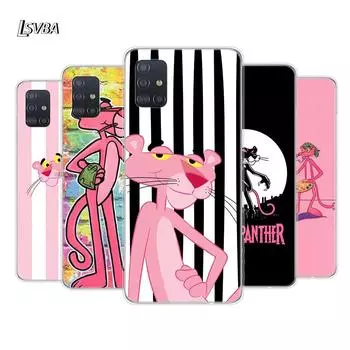 Мода Розовая Пантера Для Samsung Galaxy A01 A11 A12 A22 A21S A31 A41 A42 A51 A71 A32 A52 A72 A02S Мягкий чехол для телефона Samsung A01