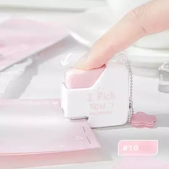 Мода с 40 шт. № 10 степлер мини портативный легкий переплетный станок для бумаги цветной ручной переплетный инструмент для офиса и школы оранжевый