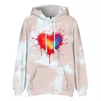 Мода Сан-Валентин Подарочные толстовки Одежда День святого Валентина Женские толстовки Любовь Уличная одежда S