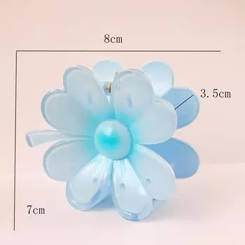 Мода Сердце Лепестки Цветок Заколка для Волос Градиент Цвет Акула Зажим Для Женщин Девушек Милая Цветочная Заколка-Краб Аксессуары для Волос