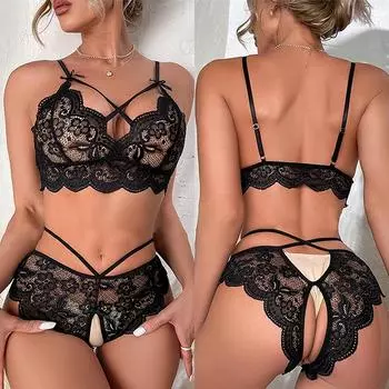МОДА Sexi Babydoll, кружевной бюстгальтер и трусики, комплект перспективного секса, эротические костюмы, комплект нижнего белья, платье, порно, сексуальное женское белье для женщин XL