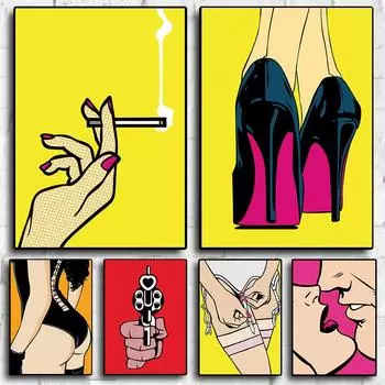 Мода, Сексуальное Белье, Женская Обувь, Носки, Украшение Домашней Комнаты, Бары, Кафе, Интерьерные Плакаты, Настенное Искусство, Плакаты О Жизни Высокого Четкости 21cm30cm NoFrame