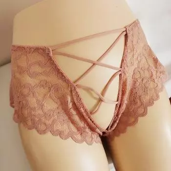 Мода Сексуальное Прозрачное Кружево Сексуальный Флирт Горячая Соблазн с Обнаженным Телом Большой Размер 100,00 кг Трусики на Шнуровке для Женщин White Recommendation: 60.00 kg-95.00 kg