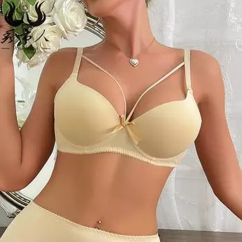 мода Сексуальный бюстгальтер с собиранием простой глянцевый топ поддержка груди бретели нижнее белье регулировка бюстгальтер 75B красный