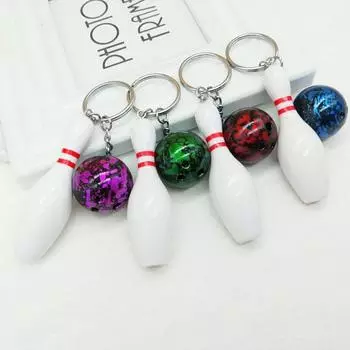 Мода шар для боулинга кулон брелок сумка автомобиль висит орнамент брелок для ключей держатель фиолетовый