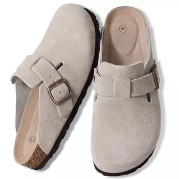 мода Shevalues Классические пробковые тапочки и сабо для женщин и мужчин Пробковые мюли Сандалии Летняя пляжная обувь Сандалии с поддержкой свода стопы на плоской подошве 36(fit 22cm)