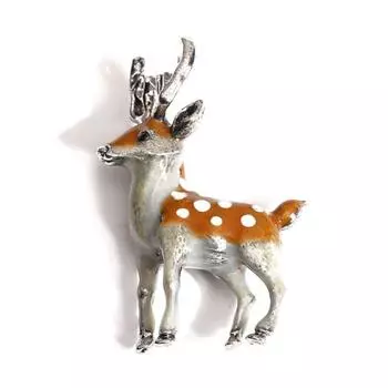 Мода Sika Deer Glaze Кардиган Брошь Pin Мультфильм Животное Броши Пряжка Женщины