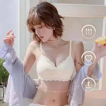 Мода собрать бесшовное нижнее белье стиль все включено без стального кольца бюстгальтер маленькая грудь сексуальный бюстгальтер анти-расширение бюстгальтер для девочек тонкий 70A розовый