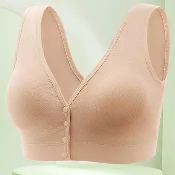 мода спереди пряжка нижнее белье женское со вставкой большой эластичный жилет тип средний и пожилой большой размер One size fits all