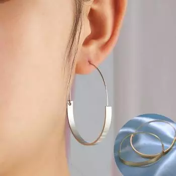 Мода сплава нерегулярные серьги-кольца женщин очарование партии банкетный ювелирный декор серебряный