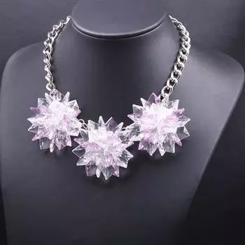 Мода, супер красивое акриловое цветочное короткое ожерелье на ключицу, громкая преувеличенная корейская версия женских аксессуаров