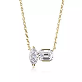 Мода Темперамент 925 Серебряное Ожерелье Муассанит Цепь Ins Ветер Ключица Цепь Подвеска