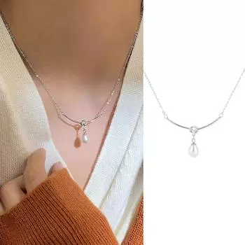 Мода Темперамент Чокер Ожерелья Для Женщин Девушка Жемчужный Кулон Ключица Цепь Ювелирное Изделие Для Вечеринки Подарок