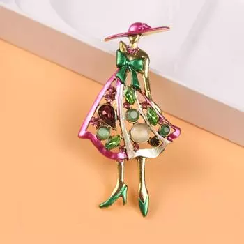 Мода Темперамент Изображение Девушка Брошь Элегантные Аксессуары Личность Женский Корсаж Пиджак Булавка