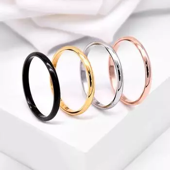 Обручальное кольцо из титановой стали Us10 серебряный