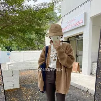 МОДА Тондэмун мягкий восковой полосатый вязаный кардиган женская одежда зимние новые модели с ленивым ветром свитер с v-образным вырезом куртка Одежда One size