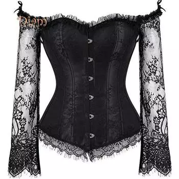 МОДА ул.. Свадебные женские с открытыми плечами и длинными рукавами на шнуровке на талии, тренировочный корсет для груди L красный