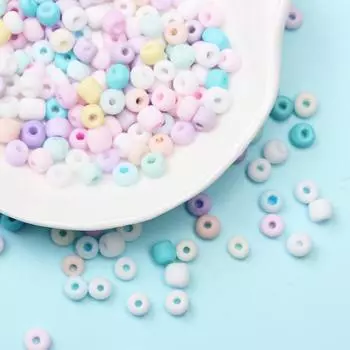 Мода унисекс, кремовые рисовые бусины, ювелирные изделия, материал из бисера, серьги «сделай сам», браслет, модные аксессуары ручной работы 3/4 мм, матовое 300/500 шт., ожерелье 3mm 300pcs разноцветный