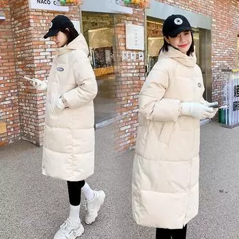 МОДА Утолщенная одежда из хлеба Одежда на пуху из хлопка Женская свободная длинная зимняя куртка Утепленная куртка 2024 Новая одежда S recommends less than 52.5 kg
