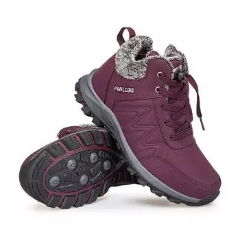 Мода VANDOWEN Зимняя новая пожилая обувь для ходьбы, спорта, модные кроссовки для мужчин, пар, повседневная обувь, женская хлопковая обувь 4.5 красный