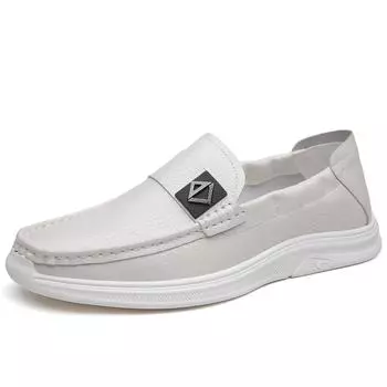 Мода Весна Осень Новые Дизайнерские Мужские Туфли Мягкие Кожаные Дышащие Британские Туфли Для Вождения Деловой Стиль Модные Повседневные Лоферы Мужские 38