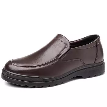 Мода Весна Осень Новые дизайнерские туфли из коровьей кожи для мужчин Модные повседневные однотонные туфли на мягкой подошве для мужчин Мокасины 38 чёрный