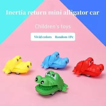 Мода Возврат Машины Мини Крокодил Мультфильм Модель Инерционная Машина Милые Детские Игрушки Случайные 1 Шт