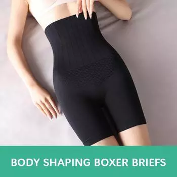мода Waist Trainer Высокая талия Tummy Control Утягивающее нижнее белье Бесшовное корректирующее белье для тела Butt Lifter Shaper Трусики для плоского живота S чёрный