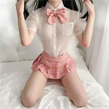 МОДА, верхняя модная женская сексуальная студенческая одежда, униформа для ночного клуба, бесплатная клетчатая юбка, сексуальное женское белье, черный, серый, розовый One Size