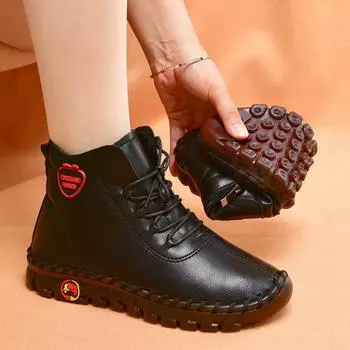 мода весна осень винтаж дышащая обувь мокасины на платформе кожа дизайнер повседневная обувь для мам на молнии балетки 41 42 зимние женские сапоги 35