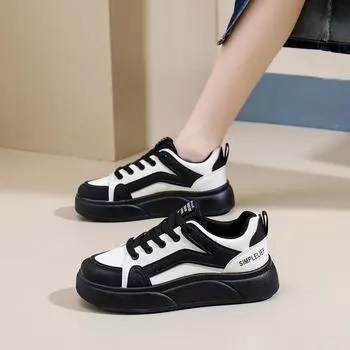 мода весна осень женские кроссовки увеличивающие рост повседневная обувь мода лаконичные скейтборд обувь удобные повседневные кроссовки 35 бежевый